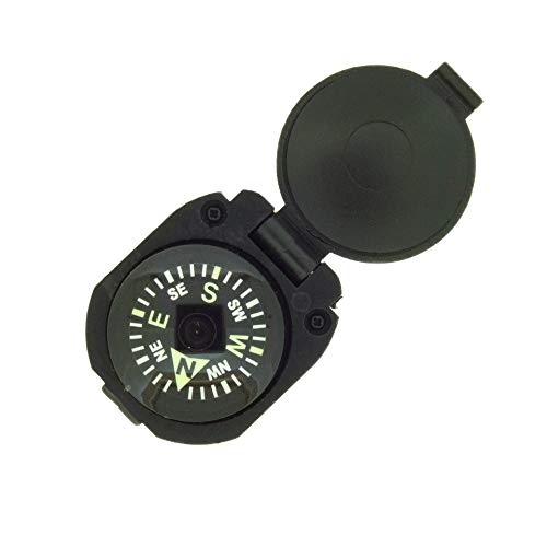 Sun Company WristTurtle Armoured Wrist Compass with Hinged Cover – Readable on Watch Band