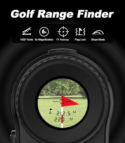 Golf Rangefinder with Slope, 1000 Yards, 6X Magnification