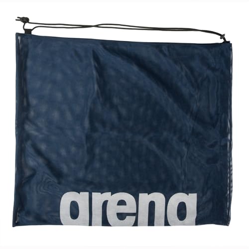 Arena Navy Mesh Pool & Gym Backpack with Drawstring Closure - Swim & Sports Bag