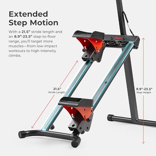Stair Stepper & Climber Exercise Machine - Compact Red Cardio Trainer
