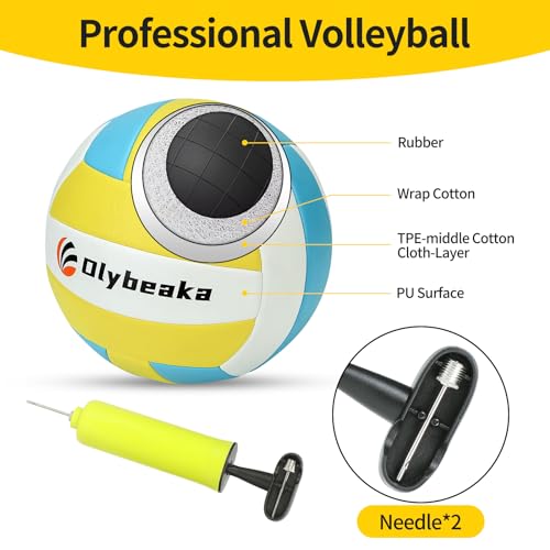 32FT Portable Volleyball Net Set with Adjustable Poles - Black & Green