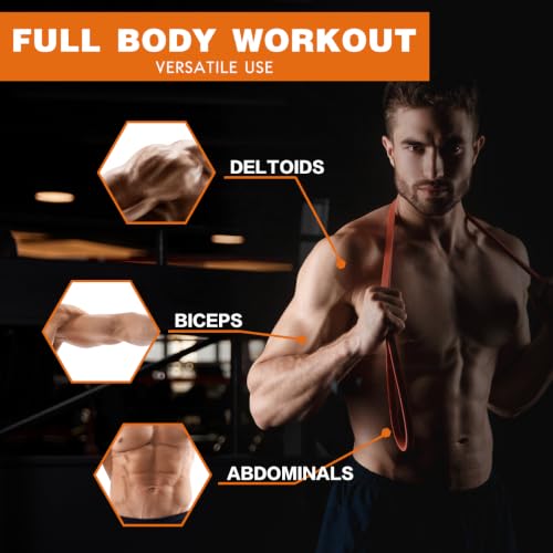 JAKKOFOXX Multicolor Resistance Bands Set (5-125 lbs) – Pull-Up, Stretching & Exercise Bands