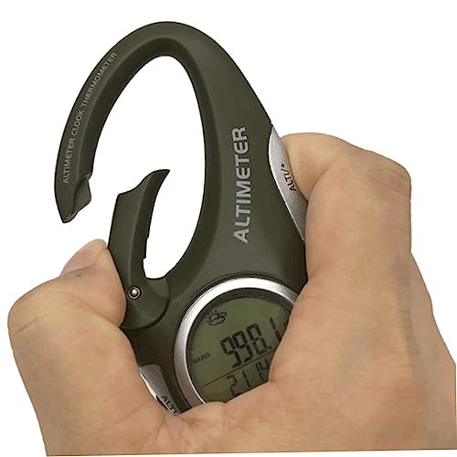 Portable Handheld Altimeter Barometer Thermometer with Carabiner