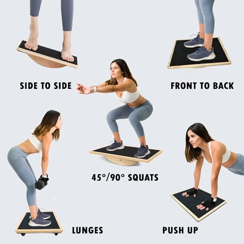 Wooden Balance Board for Adults - Professional Wobble Board
