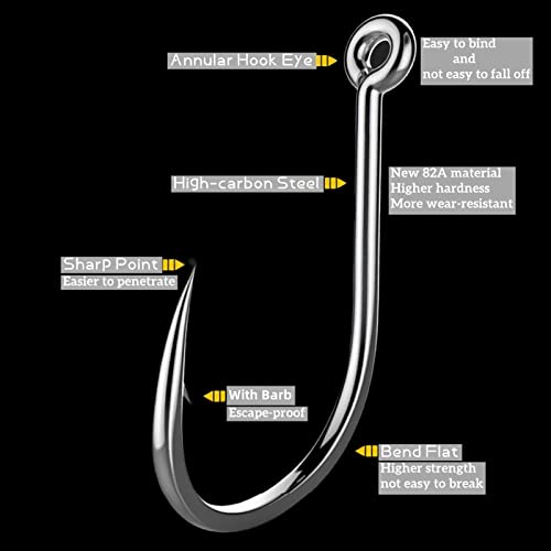 Anmuka 800pcs Fishing Hooks Set - Saltwater & Freshwater, Multiple Sizes