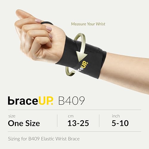 BraceUP Ultra-Thin Wrist Support Brace 2 Pack - Carpal Tunnel & Sports