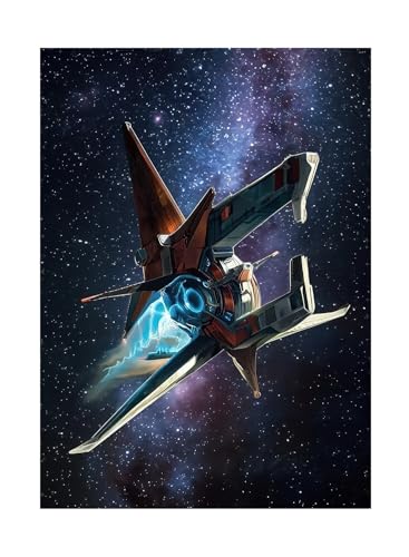 Katomula 100 MTG Card Sleeves with Textured Back | Standard Size Spaceship Design