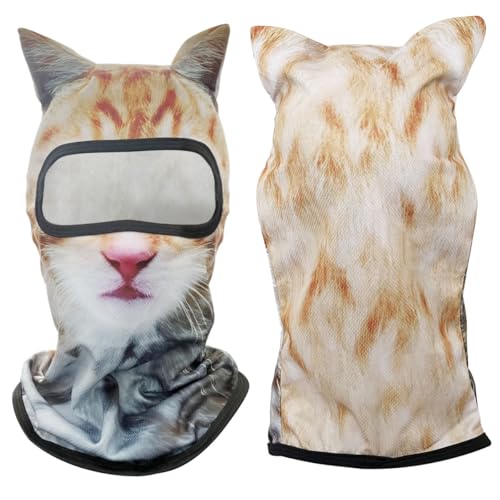 3D Cat Balaclava Face Mask - Breathable Ice Silk for Outdoor Activities