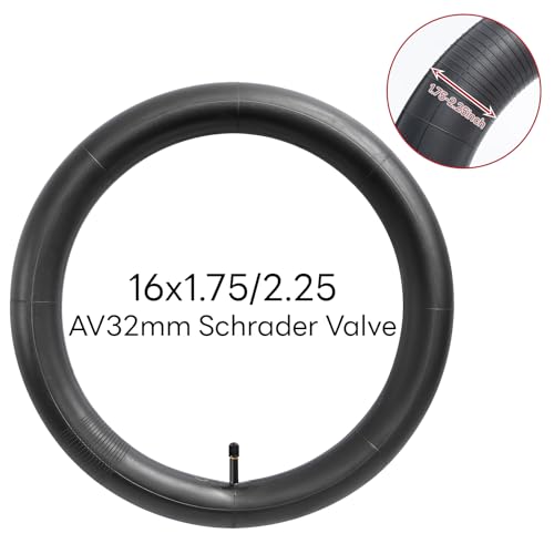 16 x 1.75-2.25 Heavy-Duty Bicycle Inner Tube with Schrader Valve