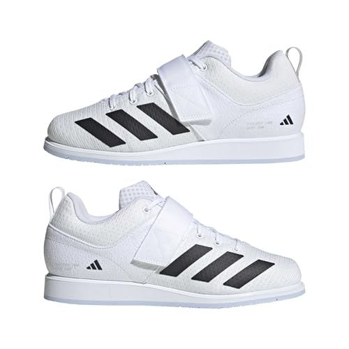 Powerlift 5 Weightlifting Shoes - Unisex Adult, Size 13 Women/12 Men - White/Black/Crystal Sky