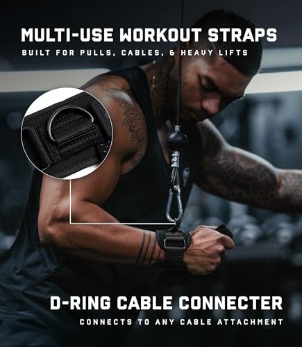 Heavy Duty Weight Lifting Straps with Silicone Grip Beads