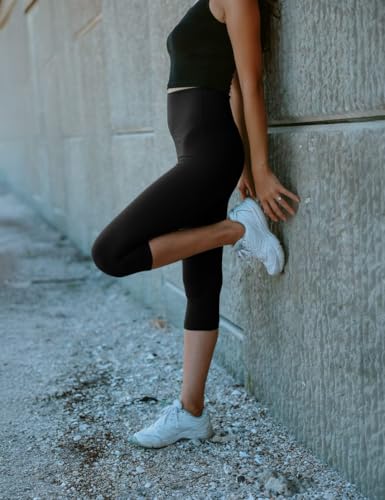 High Waisted Tummy Control Leggings for Women - Plus Size Yoga Pants