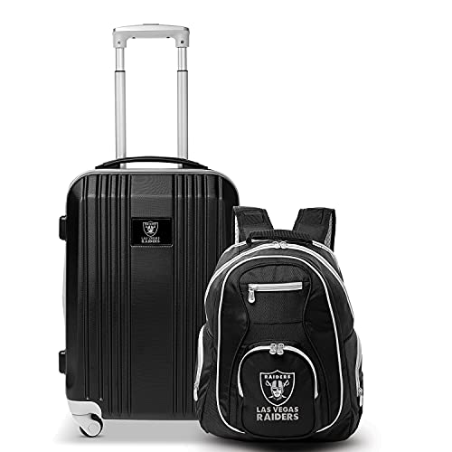 Las Vegas Raiders 2-Piece Luggage Set - Hardcase Spinner & Backpack