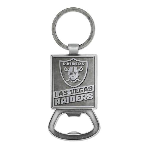 NFL Pewter Bottle Opener Keychain - Las Vegas Raiders