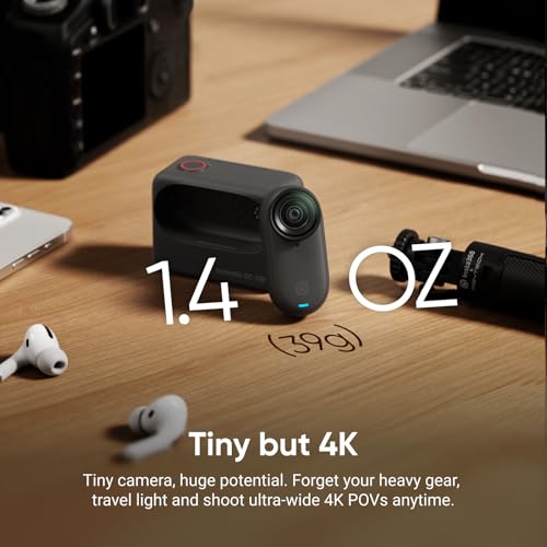 Insta360 GO 3S 128GB Black 4K Portable Vlogging Camera - Midnight Black Bundle