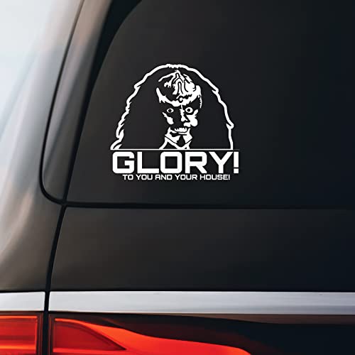 Gowron Glory Quote Vinyl Decal - 5.5" x 5" for Car & Laptop