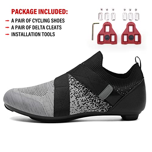 Unisex Cycling Shoes for Indoor & Outdoor Riding - Grey 11 Women/9.5 Men