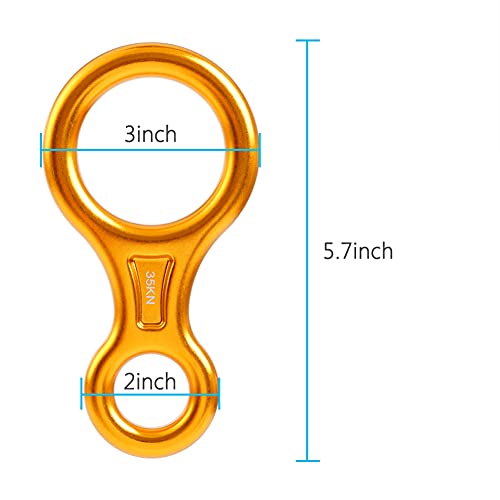 Heavy Duty 35KN Figure 8 Descender - Gold Climbing Device