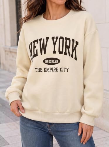 Hilinker Women's Oatmeal Large Fleece Crewneck Sweatshirt