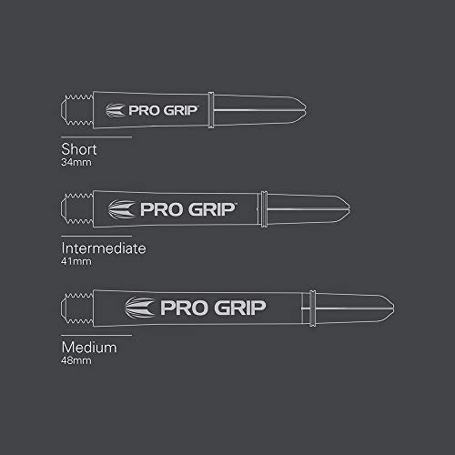 Pro Grip Dart Shafts Set - Intermediate 41mm Black - 9 Pieces