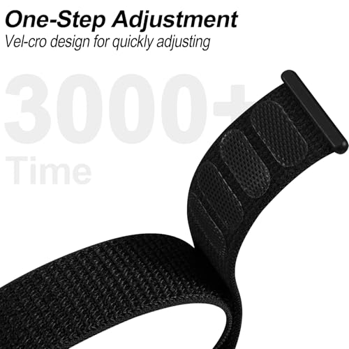 18mm Nylon Sport Watch Band for 40mm-42mm Smartwatches - Black