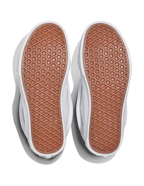 Vans Unisex Knu Skool Shoe | '90s Retro Puffy Low-Top Fashion Sneakers for Men & Women, Leather True White, 6/7.5