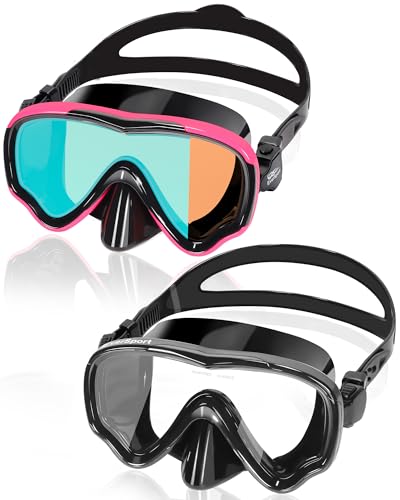 EverSport Adult Swim Goggles Black & Black Pink Anti-Fog Wide View