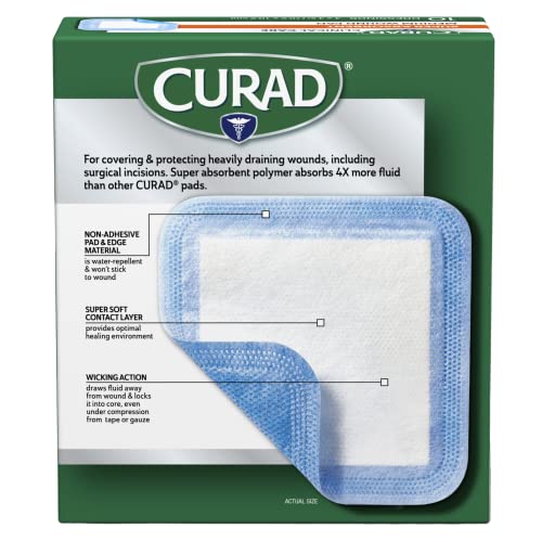 Super Absorbent Wound Pad - Medium 4" x 4" - 10 Count