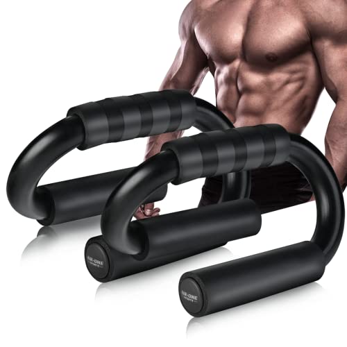 Push Up Bars with Extra Thick Foam Grip - Black / L
