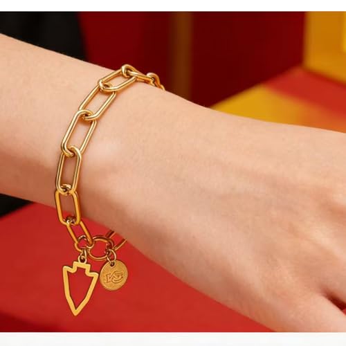 Imani KC Bracelet Gold – Kansas City Football Fan Jewelry Necklace & Bracelet Gift
