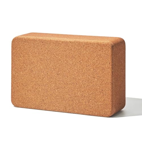 Cork Yoga Block 9x6x3 Inches Non-Slip Support for Pilates & Yoga