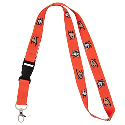 NHL Anaheim Ducks Lanyard with Snap Buckle - Orange Hockey Accessory