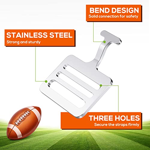 Shoulder Pad T Hook - 12 Pack, 1.5 Inch Silver Football Hooks