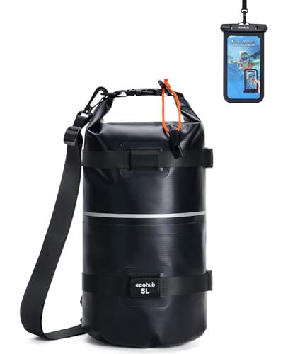 5L Waterproof Dry Bag for Travel, Kayaking, Hiking - Black