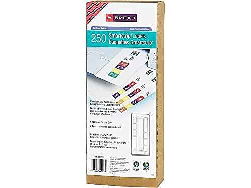 Smead Smartstrip Labels for Laser Printer, 250 Labels per Pack (66004)