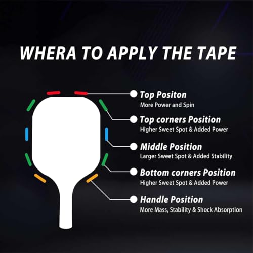 3g Lead Tape for Pickleball Paddles - 30pcs Black Tape Set