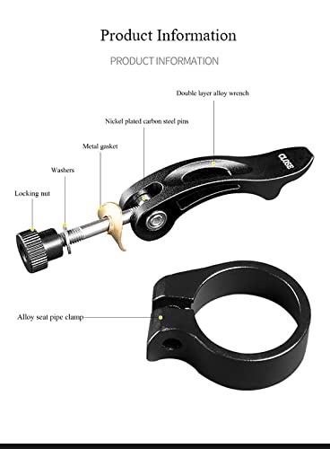 Alloy Bicycle Seat Post Clamp - Quick Release - 31.8mm
