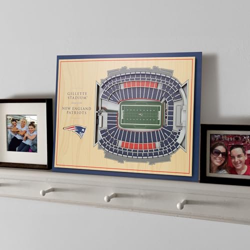 New England Patriots 3D StadiumView Wall Art - 5-Layer Design