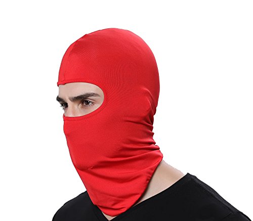 Ski Mask Balaclava for Men & Women - Outdoor Sports Hat, Red 45x25cm