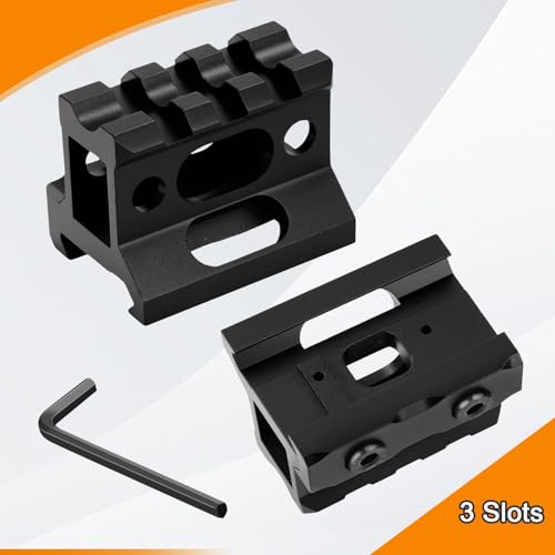 1-Inch Picatinny Riser Mount with 3 Slots for Scopes & Optics
