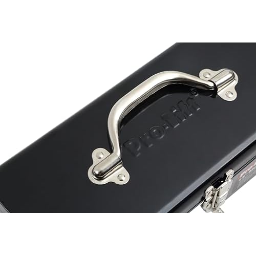 Pro-Lift Steel Tool Box ? 14-inch Metal Toolbox Portable with Handle ? Heavy Duty Metal Latch Closure Small Carry Storage Box Tools Organizer