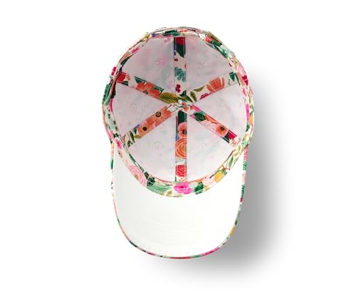 RIFLE PAPER CO. Women's Garden Party Baseball Hat, 7" Brim, Classic Six-Panel Cap with Adjustable Strap