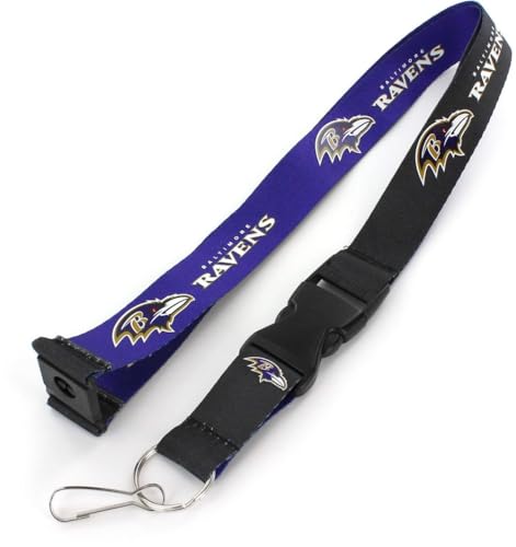 Baltimore Ravens Reversible Lanyard with Detachable Key Ring