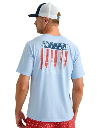 HUK Men's Fishing Graphic Tee - Performance Quick-Dry Short Sleeve, Medium / Windsurfer