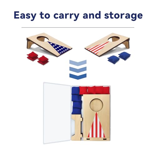 Mini Tabletop Cornhole Boards Set – 2pcs 4.7 x 7.7 in with Bean Bags