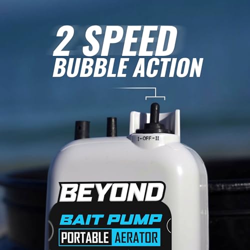 Beyond Bait Pump 2-Speed Live Bait Aerator for Bait Buckets - 1-Pack