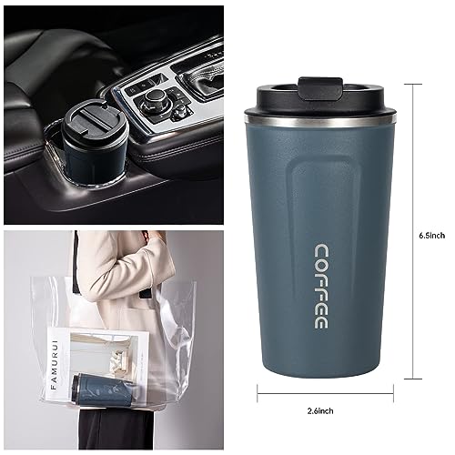 Maga 17oz Travel Coffee Mug - Insulated, Spill Proof Tumbler with Lid