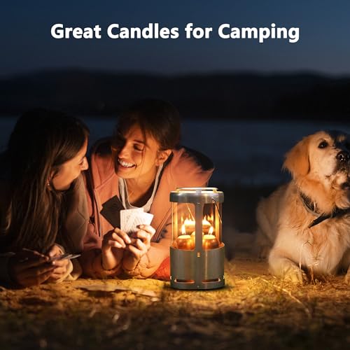 NOMFIX 15H+ Natural Beeswax Emergency Candles for Lanterns – 20-Pack, Unscented