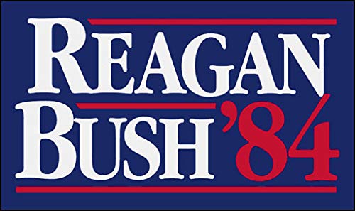 Vintage Reagan Bush '84 Bumper Sticker - 3 x 5 Inch