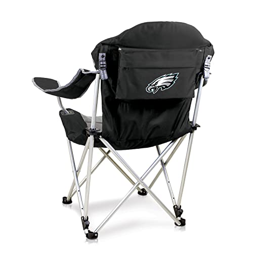 NFL Reclining Camp Chair - Philadelphia Eagles - Black with Gray Accents